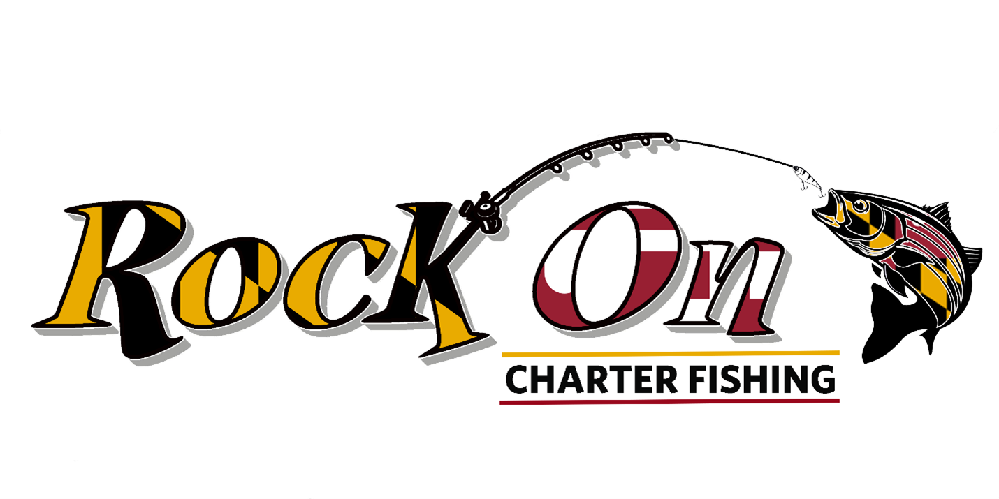 A logo for rock one charter fishing.
